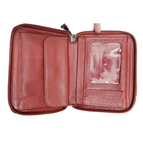 LONGCHAMP Leather Zip Wallet ID Card Holder Organizer Bifold Purse Compartment - Picture 6 of 15